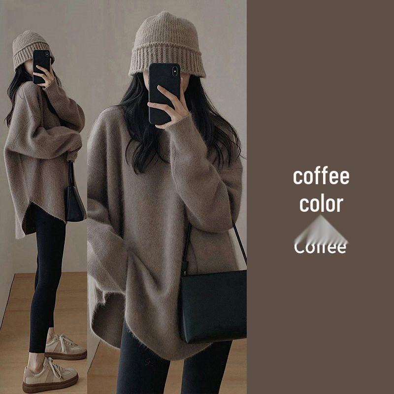 Women's Red Rabbit Year New Year Sweater - Autumn/Winter Knitted Top