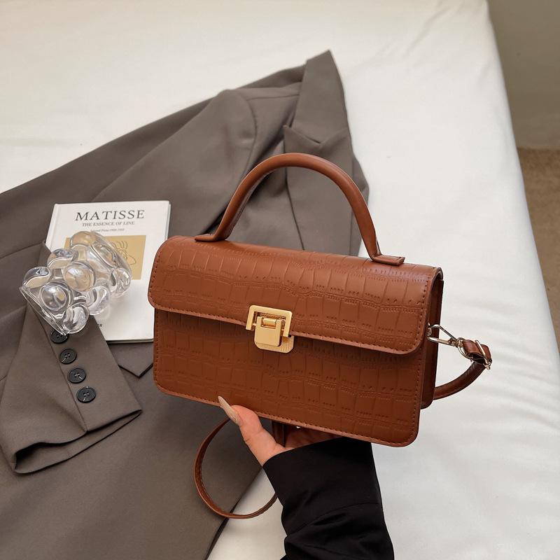 

Осенняя текстура маленькая сумка новая модная повседневная женская сумка простая сумка через плечо универсальная сумка-мессенджер маленькая квадратная сумка коричневый