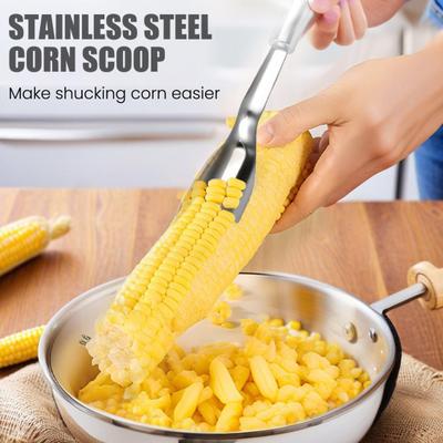 Sgranatore per Mais Acciaio Inossidabile Sgranatore per Mais Antiscivolo Sgranatore per Mais Rimuovi Chicchi di Mais per Cucina Domestica