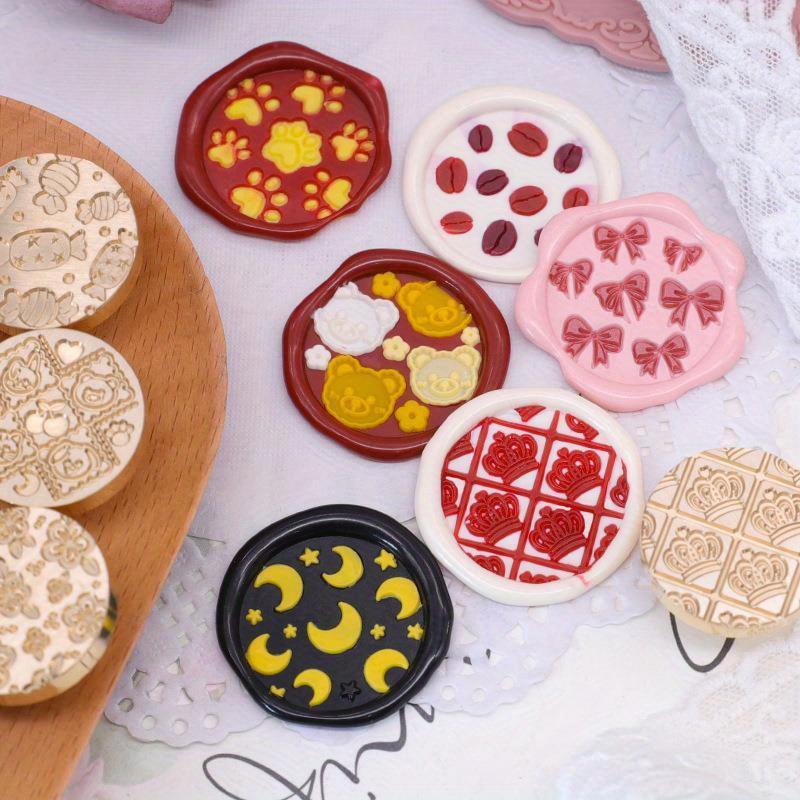 Cherry Blossom Envelope Plant Leaves Wax Seal Stamp Retro Antique Sealing Wax Scrapbooking Stamps Wedding Decorative Invitation