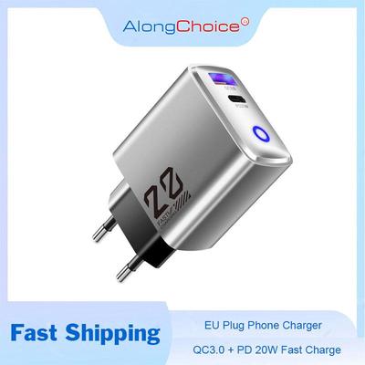 20W USB Cellphones Charger PD Quick Charge QC3.0 For iPhone 15 Pro Max Huawei Samsung Xiaomi Mobile Phone Fast Charging Charger