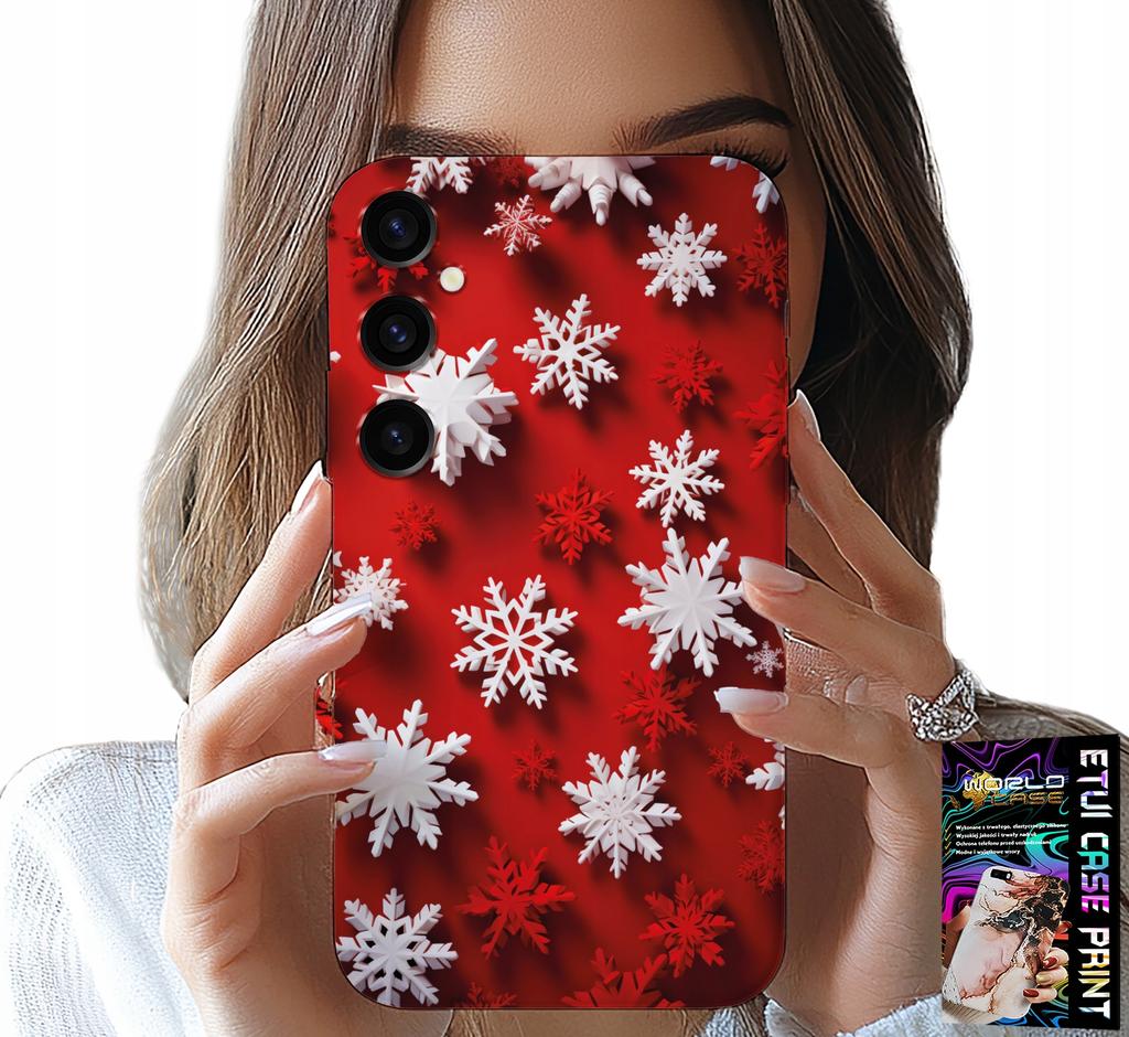 Etui Do Samsung Galaxy S25 Plus - Płatki Śniegu, Śnieg, Gwiazdki, Święta