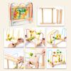 Young Children Wooden Large Beaded Frame Threading Fun Track Educational Building Block Hand-Eye Coordination Early Education Bead Toys