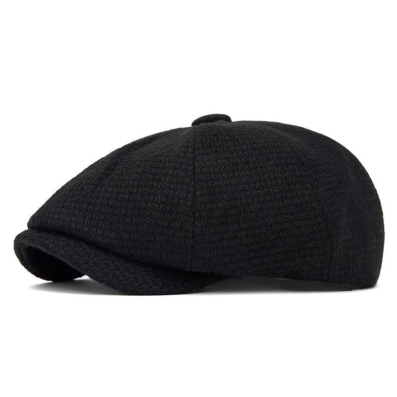 Autumn Winter Warm Beret British Newsboy Cap Retro Octagonal Cap Men's Forward Cap Painter's Cap