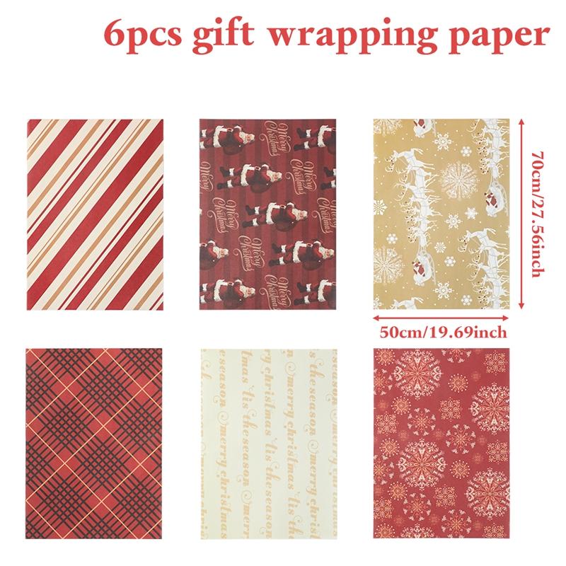 Christmas Wrapping Paper Rolls Christmas Party Decoration Kids Favor 2026 Xmas Wrapping Paper Navidad Natal New Year Gift 2026