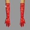 Sexy Black Fishing Net Rhinestone Elastic Gloves Lace Mesh Sparkling Diamond Nightclub Dancing Gloves Accessories