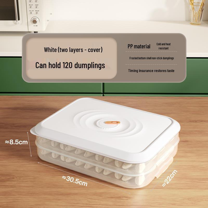 Large Capacity Multi-layer Dumpling Freezer & Fresh-Keeping Box