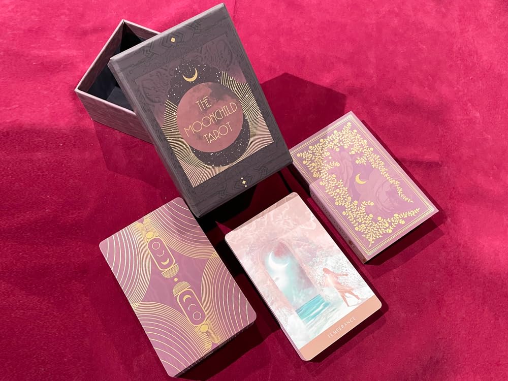 Nichiyu Tarot Set Tarot Schattenarbeit mit japanischer Bedienungsanleitung und Schatten-Tarotkarten Gefüllt mit Magischen 81 Karten [Moonchild - Edition] "Tasche