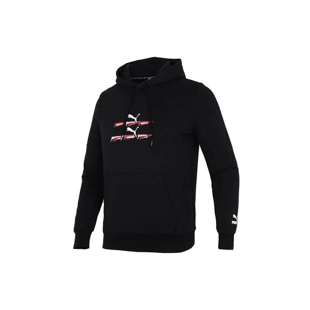 Puma Sport Running Casual Loose Hoodie Long Sleeve Sweatshirt Men Tops Black 533145-51