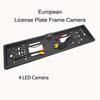 4/8/12LED  European License Plate Rearview Camera Frame Reverse Backup Camera Night Vision for Truck Car SUV, Camper Pickup