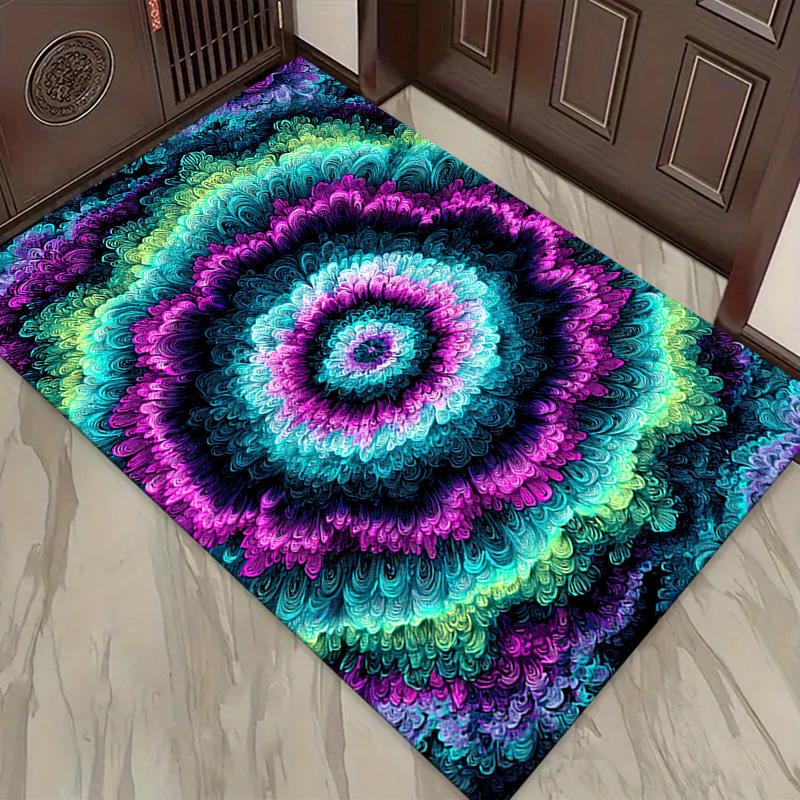 Tie-Dye Carpet Rug for Living Room Bedroom Home Sofa Decoration,Kids Play Non-slip Floor Mat