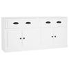 Buffet - Maison Exclusive - Lot de 2 - Blanc - Bois d'ingénierie 70 x 35,5 x 67,5 cm