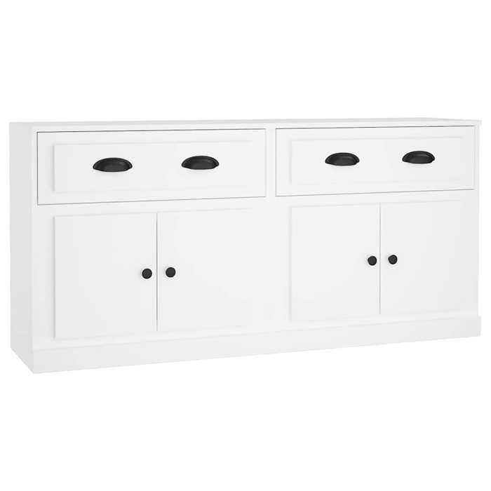 Buffet - Maison Exclusive - Lot de 2 - Blanc - Bois d'ingénierie 70 x 35,5 x 67,5 cm