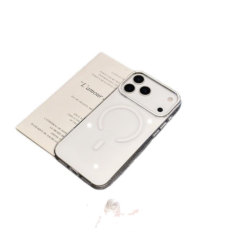 Applicable To Apple 17promax Ice Transparent Magnetic Mobile Phone Case iPhone16 High Transparent Ultra-thin Anti-drop PC Simple Case 15
