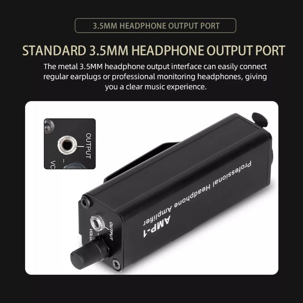 Personal Monitor Analog Headphone Amplifier Stereo Headphone Earphone Amplifier In-ear Amplifier,