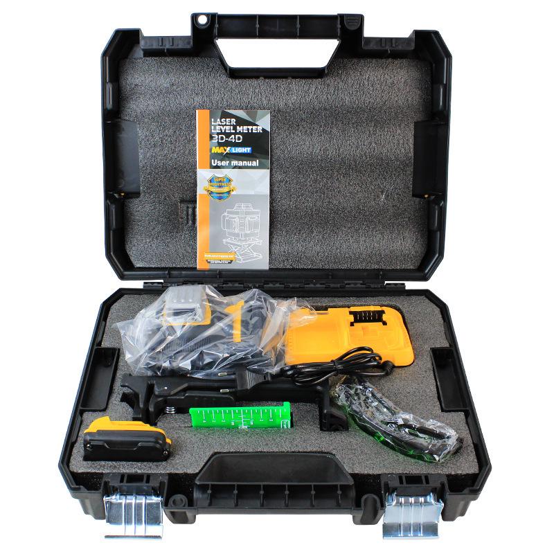 12-Line 3D Automatic Laser Level with Infrared Wall Mount Feature