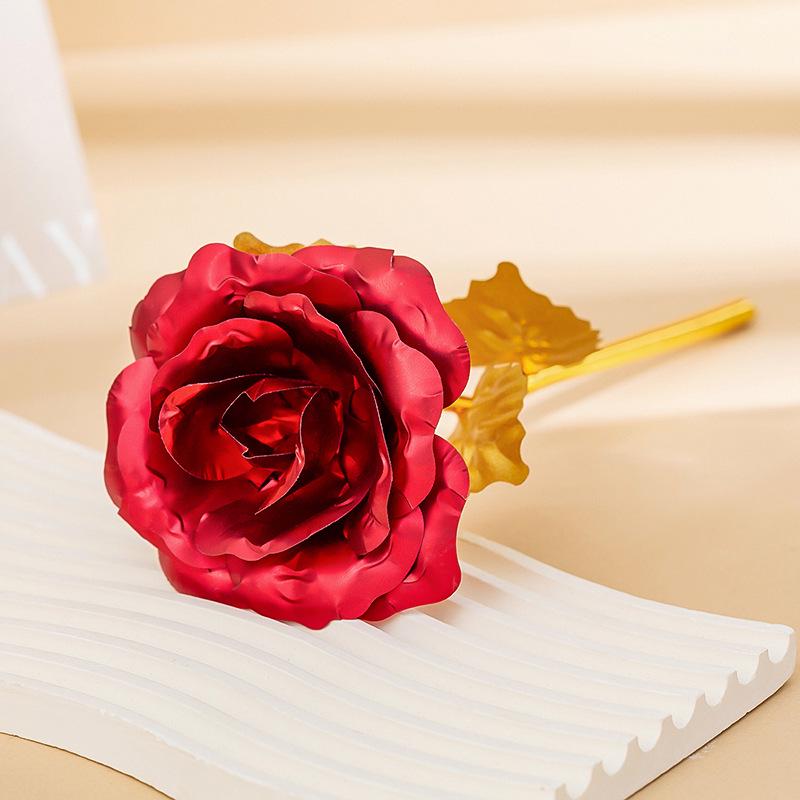 24K Gold Foil Rose - Elegant Gift for Birthdays, Qixi Festival, or Valentine s Day