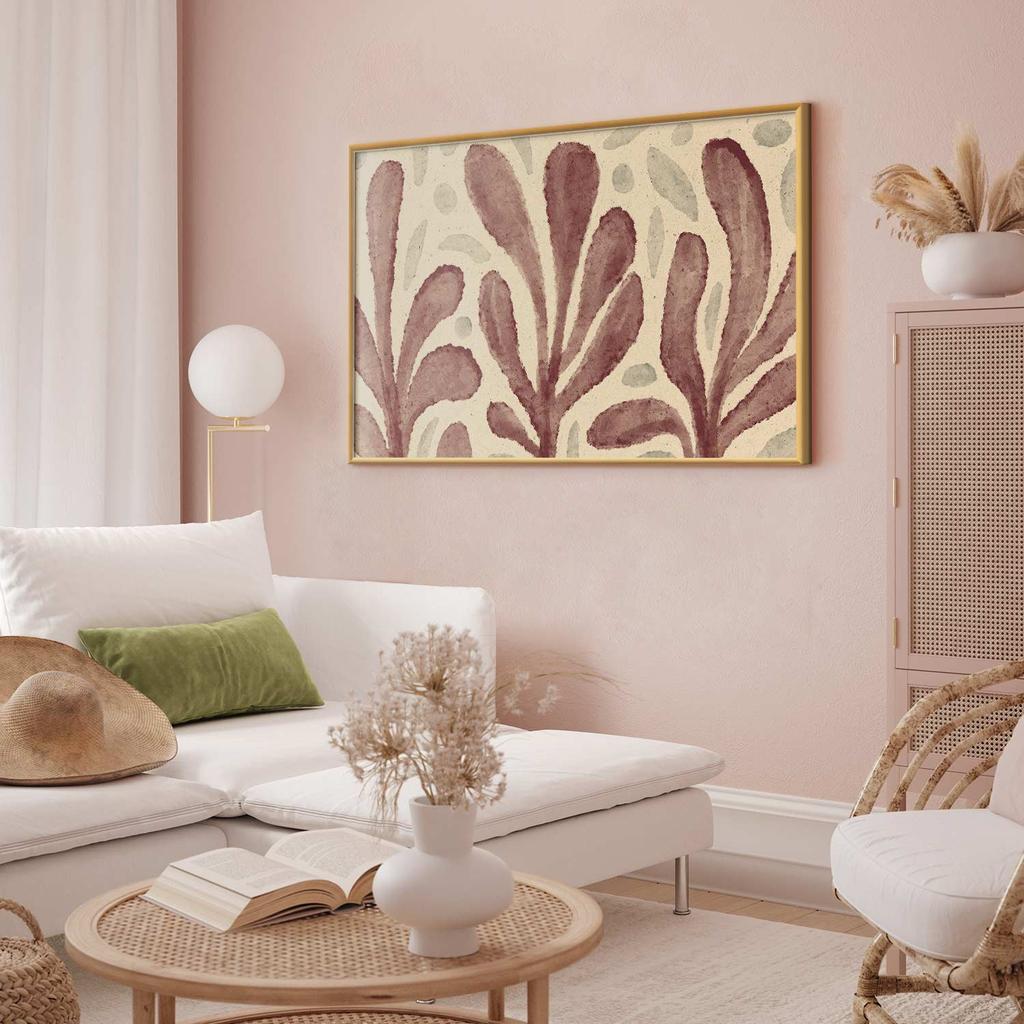 Plakat - Liście I Plamy - Duże Rozedrgane Kształty Inspirowane Matisse