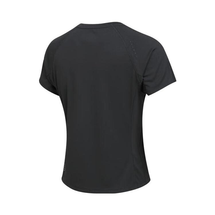 Asics D.Fresh Sports Lifestyle Series Brand Logo Solid Color Quick-Dry Breathable Short Sleeve Batwing T-Shirt Women Tops Black 2012D256-001