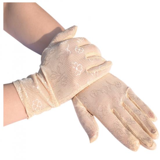 Fashionable and Breathable Mesh Short Gloves for Elegant Ladies