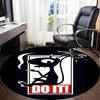 1pc Devil Smoke Office Round Area Rug,  Mat Suitable For Office, Under Office Chairs Bedroom Living Room Home Decor, Room Deco