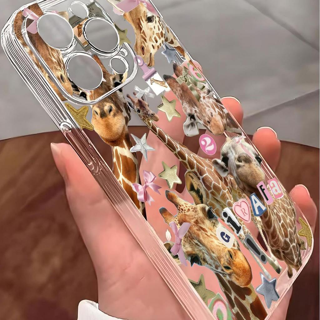 Deer Photo Drop-Proof Transparent Case for iPhone 14-17 Pro Max
