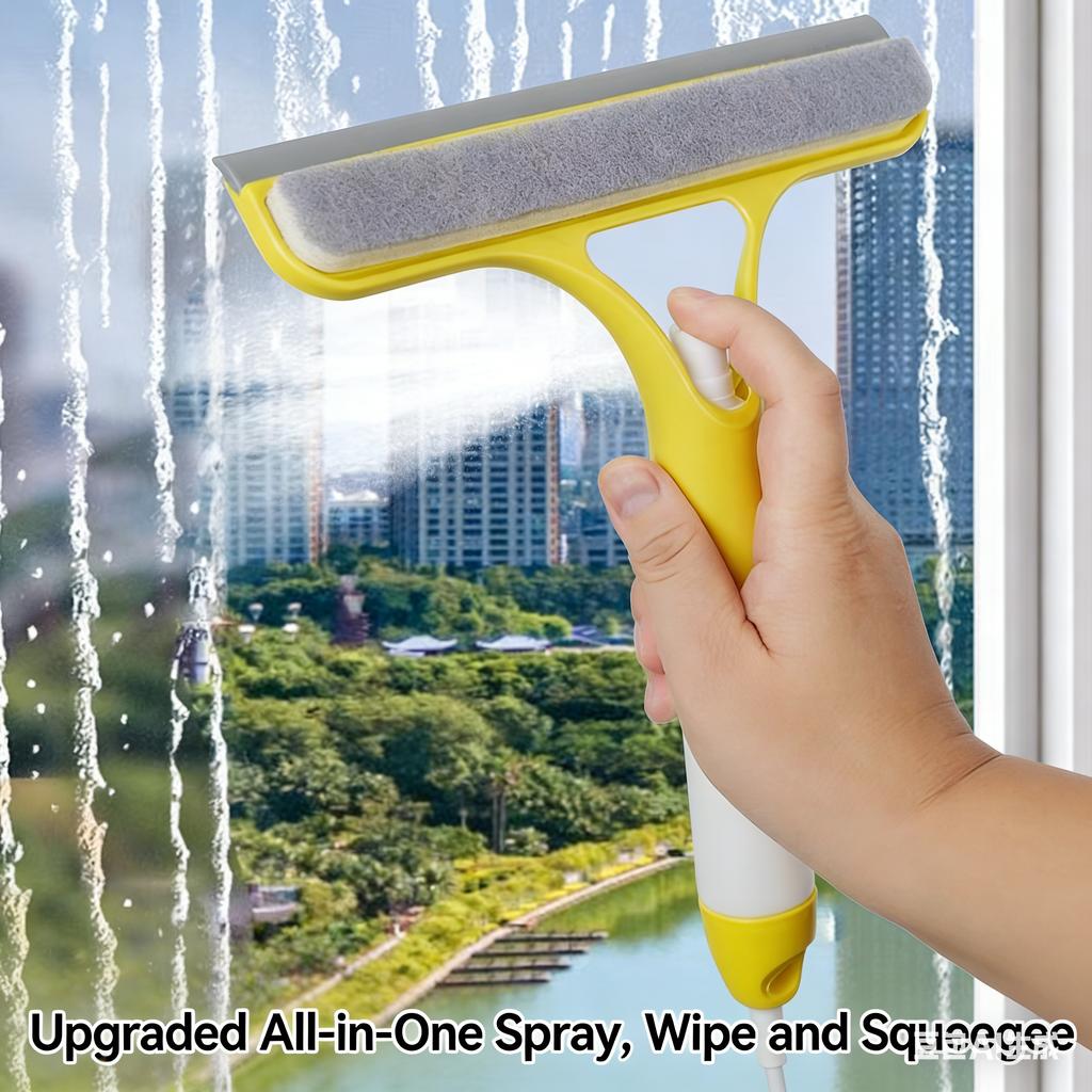 Mini Window Cleaning Squeegee 3 in 1 Multi Function Glass Mirror Microfiber Scrub Household Car Cleaner Tools