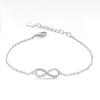 Elegant Cubic Zirconia Figure 8 Necklace Earrings And Bracelet Set Minimalist Clavicle Chain Jewelry Gift For Women