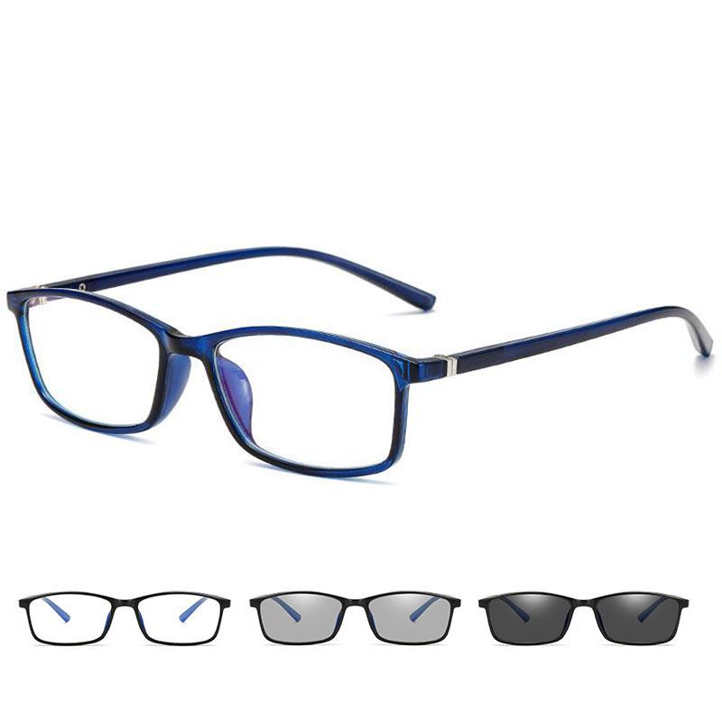 TR90 Thin Frame Change Color Eyewear Photochromic Eyeglasses Women Men Prescription 0 -0.5 -1.0 -1.5 -2.0 -2.5 -3.0 To -6.0