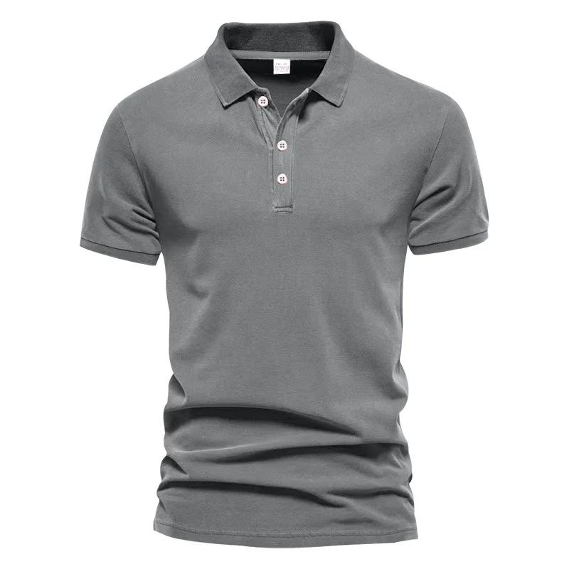 Summer Lapel Sports POLO Shirt Fashion Casual Men's Solid Color Short Sleeves