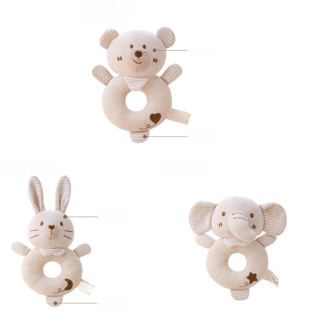 Baby Handheld Rattle Toy With Soft Cotton Material For Sensory Development And Grasping