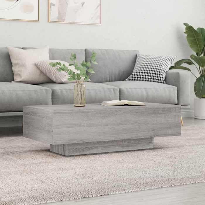 VidaXL Table basse sonoma gris 100x49,5x31 cm bois d'ingénierie 833894
