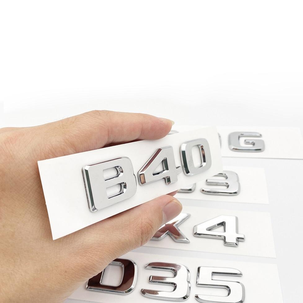 550G 4X4 850 550 D35 B40 D6S B63 3D Letters Chrome Silver Emblem Sticker For W464 Series Car Fender Trunk Rear Badge Sticker