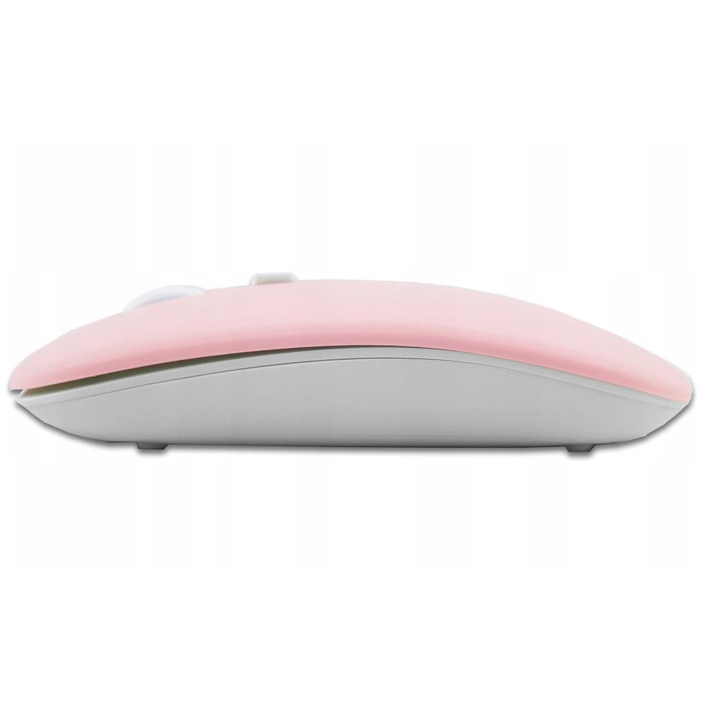 Myszka Mysz Bezprzewodowa Komputerowa Alogy Mouse Bluetooth Do Laptopa Tabletu Różowa