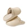 Waterproof Cotton Slippers For Women And Men Minimalist Closed Toe Indoor Home Slippers Couples Non-Slip Warm Cotton Shoes For Winter House Use