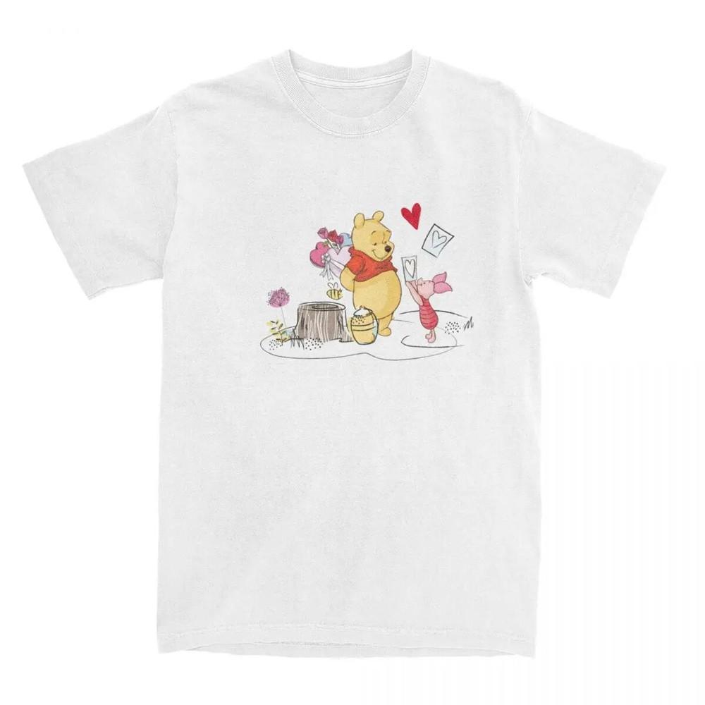 Винни-Пух и Пятачок Мужская Женская Мерч Потрясающая Футболка Чистая Унисекс Футболка L
