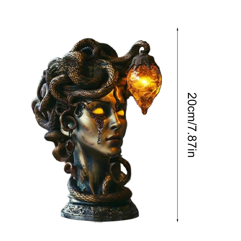 Table Lamp Lamp for Table Resin Figurines Decoration Lighting Collectible for Kitchen Christmas Living Room Home Halloween Desk