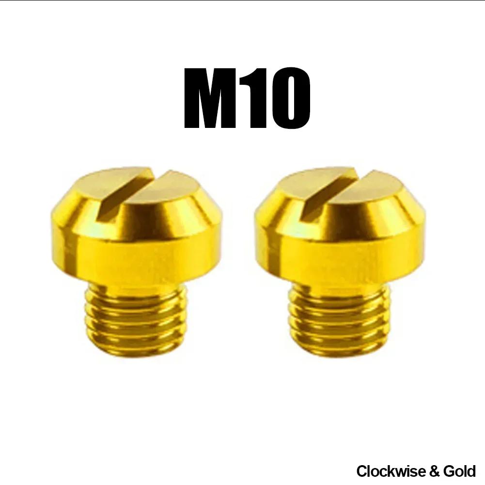 2 Pcs Motorcycle CNC Aluminum M10 X 1.25 Rear View Mirror Hole Plugs Screws Rearview Mirror Holder Anti-Rust