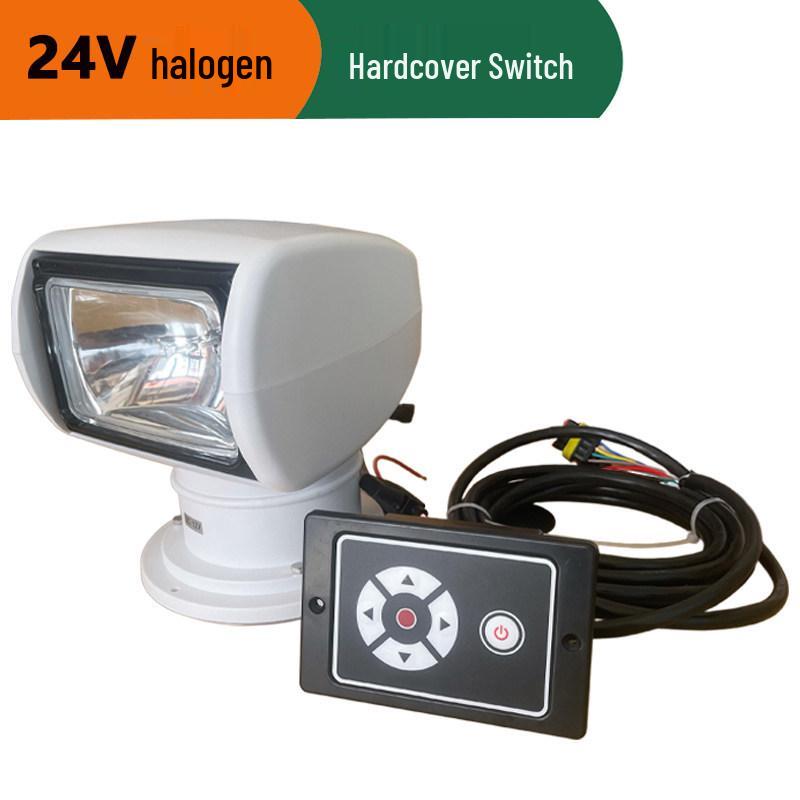Rotatable Marine Remote Searchlight 12V/24V Xenon Halogen for Yachts & Speedboats - Super Bright Floodlight
