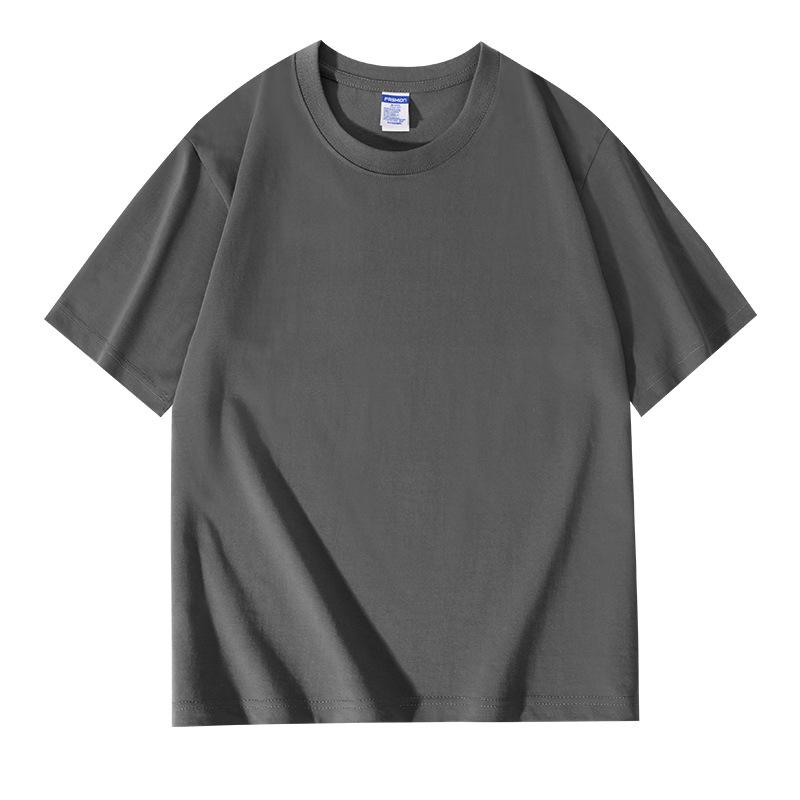 Summer Youthful Oversized Morandi T-Shirt - Cotton, Short Sleeve, Black/White/Dark Gray