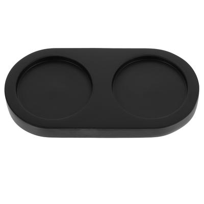 Black 4 Wood Tray Pepper Grinder Base Salt Pepper Tray Condiment Holder Storage Tray Kitchen Counter Tray Wooden Tray Home Decor