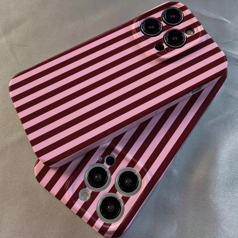 Vertical Stripes Phone Case For Redmi Note 14 13 12 Pro Plus 9A A3 Glossy Hard PC Shockproof Bumper Back Cover Coque