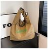 Women's Large-capacity One-shoulder Letter Calico Bag, Portable Oblique Span Bag, Trendy and Fashionable Versatile Women's Bag