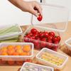 Food Storage Box Transparent Storage Container Fridge Organizer Microwave Safe Fresh-Keeping Sealing Box Kitchen Food Dispenser