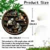 Vintage Metal Tin Sign Cat Library Retro Round Wall Art Home Decor