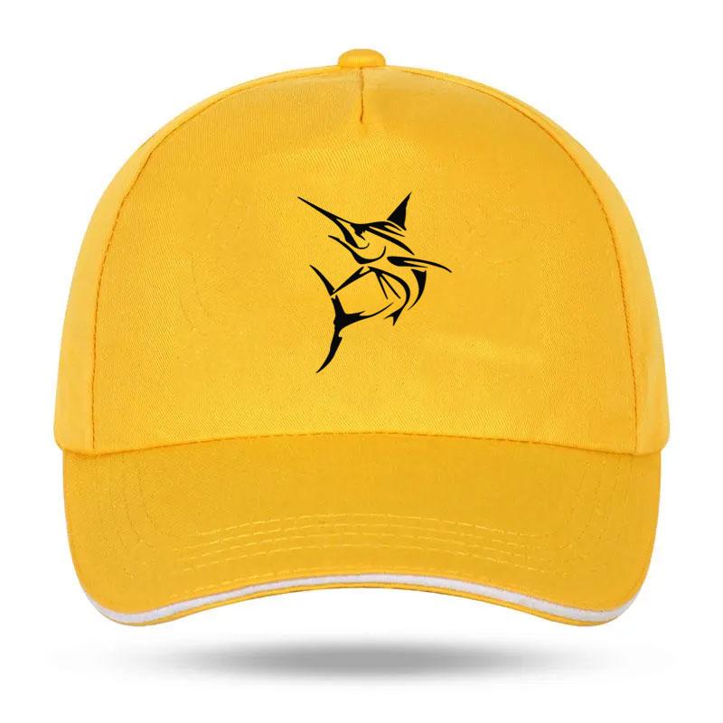 Marlin Fish Large swordfish Fishing Print Baseball Cap Unisex Women Parent-child Hats Outdoor Adjustable Caps Trucker Hat wayne