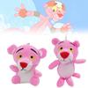 Niedlicher Pink Panther Plüschtier Schlüsselanhänger Entzückende Mini Stofftierpuppe für Mädchen