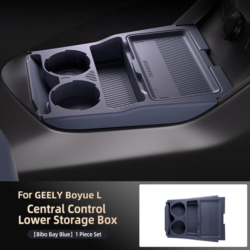 For Geely Boyue L 24 Silicone Storage Box Center Console under Layer Modification Special Car Interior Accessories Organizer