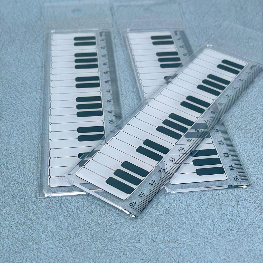 Elementary Music-Themed Stationery Set: Piano Notes Pencil Case, Eraser, Pencil, Ruler, Small Notebook