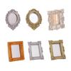 Decorative Miniature Mirror For Toy Doll House Antique Scene Display Accessory PVC Furniture Creative Layout Accessory